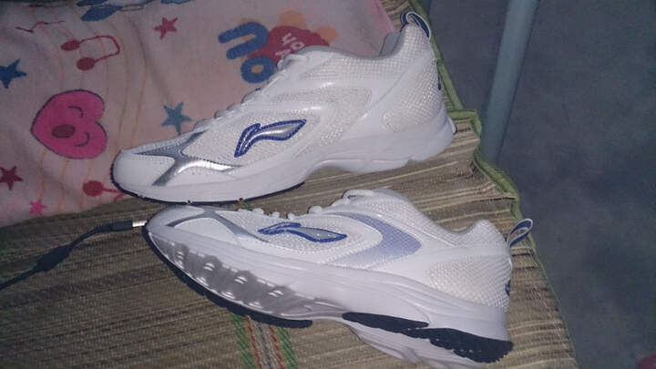 男子超轻跑步鞋 arbf021-1-3 白/冲浪蓝-1 42--跑跑跑,一路跑,李宁