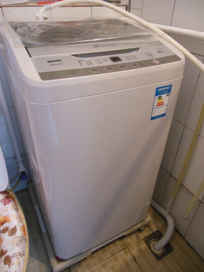 三洋(sanyo) xqb50-m855n 波轮洗衣机(亮灰色)--机器不错,异地家居