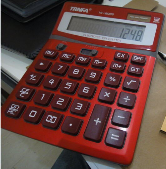 [晒单帖]酒红色计算器,彰显富贵~财源滚滚