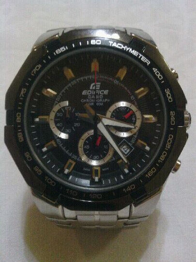 卡西欧casio 极速先锋大表盘三眼计时男表ef-540d-1a--正品,相信京东