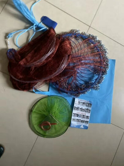 第四代飞盘式撒网美式渔网手撒手抛网鱼网捕鱼自动易抛网旋网神具甩