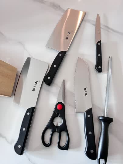 张小泉 刀具套装七件套 套刀 菜刀斩骨刀多用刀水果刀磨刀棒菜刀n5490
