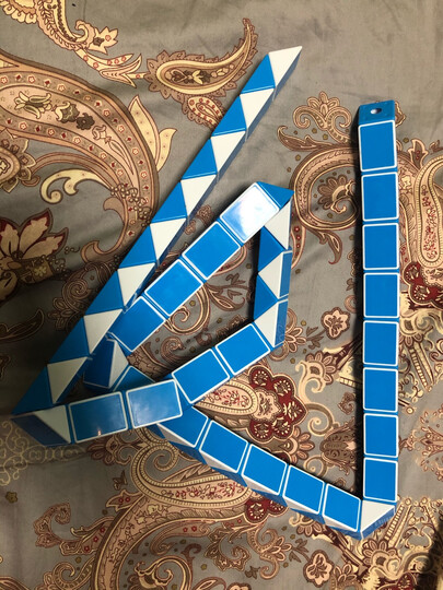 圣手魔方魔尺72段百变魔尺魔蛇弹力结构儿童男女小孩益智玩具 含教程