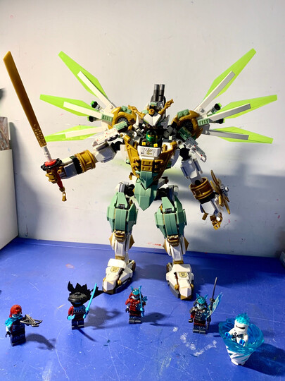 兼容难度3幻影忍者加满都暗黑魔王战车机甲旋风陀螺拼插积木玩具