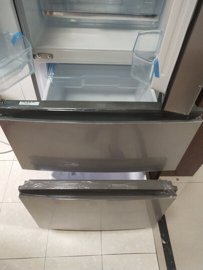 海尔(haier)bcd-343wdpm:"本人喜欢银色,外观高大尚,三口之家足够,旧