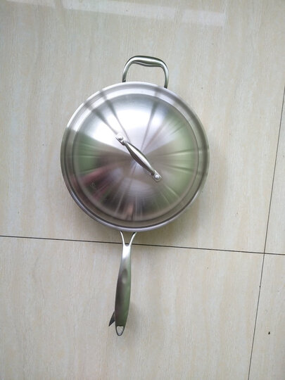 西曼帝克(siematic)炒锅蒸锅304不锈钢不粘锅五层底无涂层34cm大号两