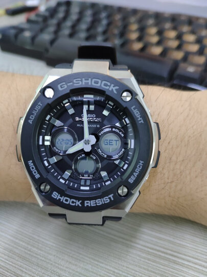 卡西欧gst-w300-1a:"计时准确:顺利手动收波成功,这种分秒不差的感觉