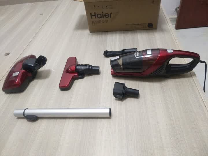 海尔(haier)吸尘器家用手持推杆除螨三合一 车载沙发床上地面清洁机