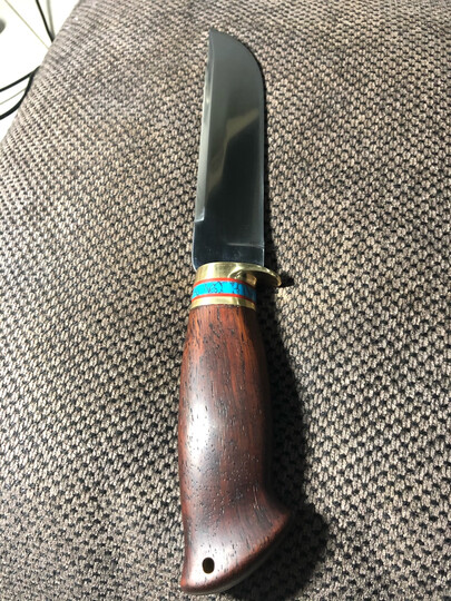 刀柄刀把g10材料 穿心木刀柄 木柄手把 diy刀柄 成品刀柄 松石档片:"