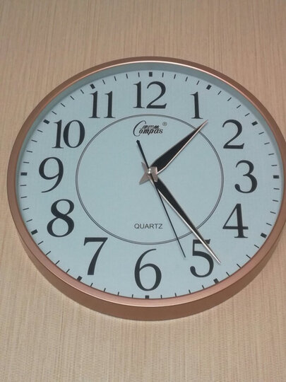 钟表现代简约时钟居家办公挂表电子石英钟c2948玫瑰金京东的速度质量