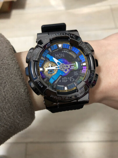 卡西欧gm-110b-1a:"计时准确:调整好时区之后就自动对好时间了对比