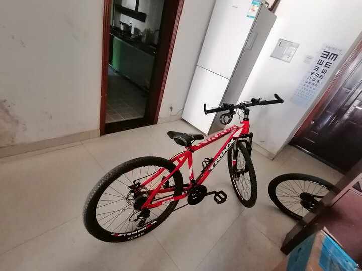 千里达k026/k021山地自行车双碟刹21速变速中大儿童山地车避震青少年