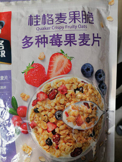 桂格麦果脆 热带水果味 健身谷物烘焙麦片零食420克 进口食材配酸奶更