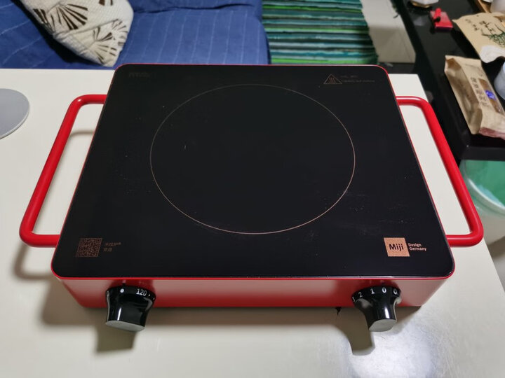 米技(miji)电陶炉电磁炉德国米技炉家用煮茶炉定时静音双圈烹饪d4红色
