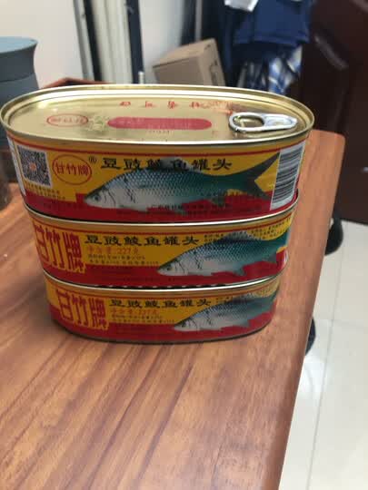甘竹牌甘竹豆豉鲮鱼:"这家的罐头不错,生产日期很新,是10月的,味道