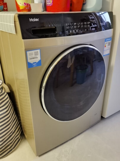 海尔(haier)滚筒洗衣机全自动 蒸汽除菌 智能烘干防皱 10kg洗烘一体