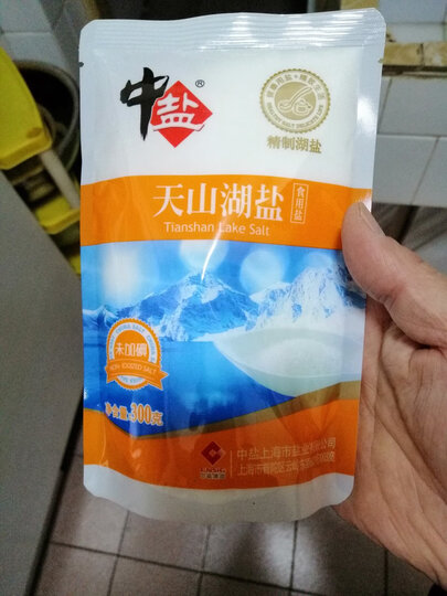 中盐 盐 无碘天山湖盐(未加碘)无碘盐 未添加抗结剂 300g 中盐出品这