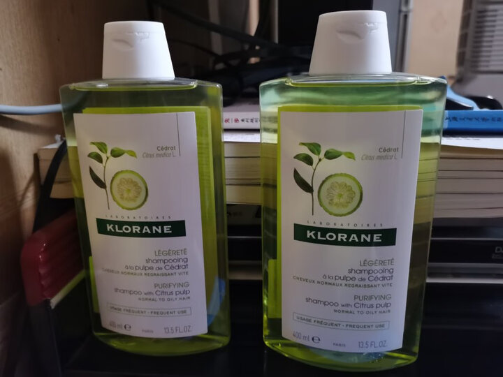 法国康如(klorane)香橼果控油洗发水400ml(油头挚爱 持久清爽头皮及