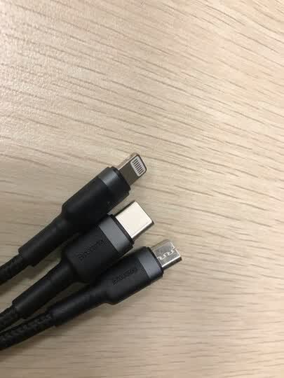 倍思倍思 卡福乐系列一拖三数据线usb for m l t 3.5a 1.