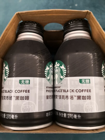 星巴克星巴克派克市场黑咖啡咖啡饮料270ml*4瓶:"好喝!