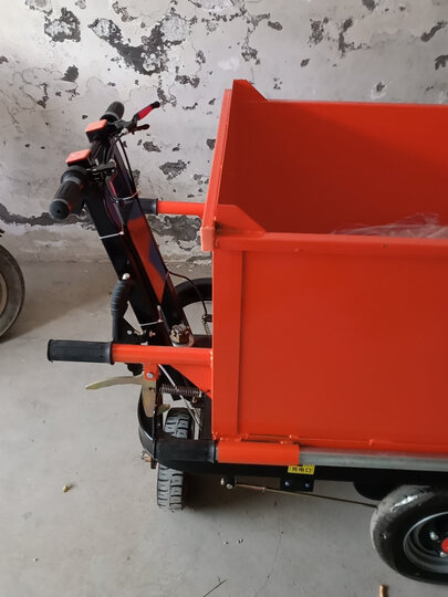 拉沙水泥电动灰斗车建筑工地三轮车手推车养殖场拉粪运料车翻斗车拉砖