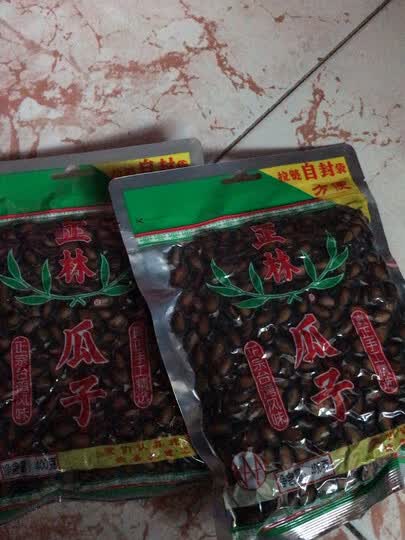 正林 休闲食品 坚果炒货 3a黑瓜子400g/袋好吃原味的,颗粒大,日期都是