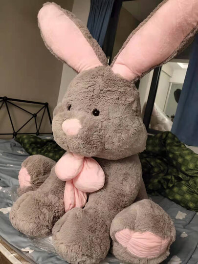 艾乐兔:"外形外观:外形非常逼真,活灵活现,女友抱着非常合适产品包装