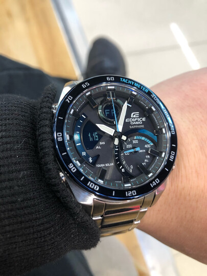 卡西欧(casio)eqb-1100ydc-1a:"手表是卡西欧,全新行货,商家也发货
