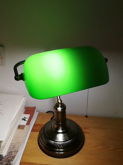冠雅复古台灯民国美式银行书房办公书桌护眼阅读灯绿色玻璃罩中式古典