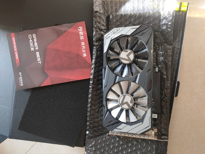 铭瑄(maxsun)铭瑄geforce gtx1650 终结者 4g:"装机一次完成.