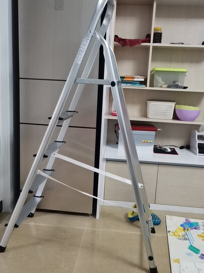 万怡万怡 wright 梯子家用折叠室内五步铝梯多功能人字梯铝合金扶梯