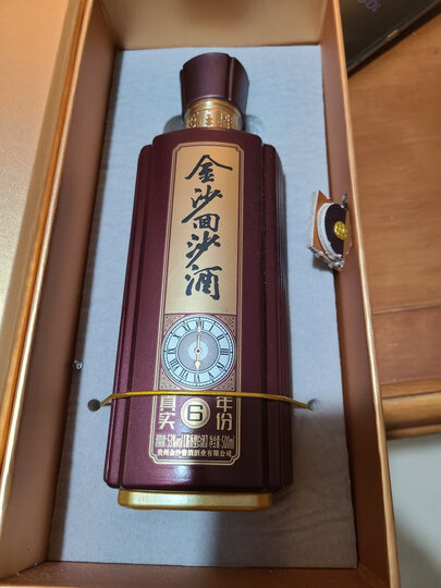 金沙金沙回沙酒 真实年份酒(6年)礼盒装:"资格老酒,酱香突出,口感柔和