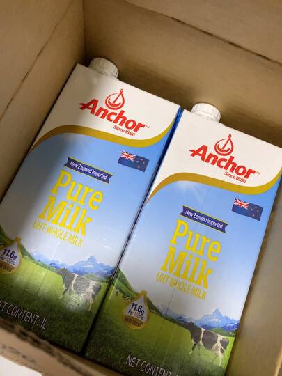 新西兰原装进口牛奶 安佳anchor全脂牛奶 uht纯牛奶 1l*12 整箱装