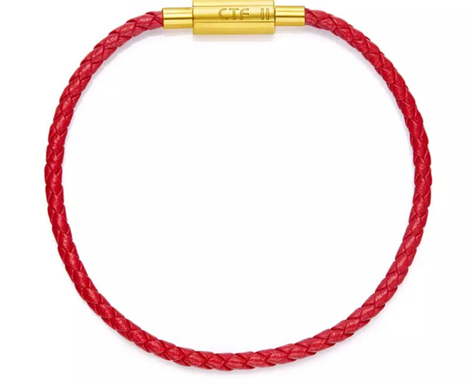 [晒单帖]周大福本命年红皮绳,女生款是那种比较细一.