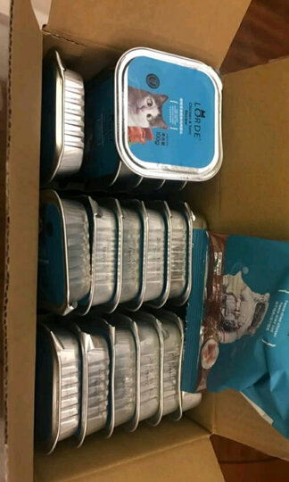 lorde猫罐头(混合口味):"再次购买的lorde里兜 宠物猫粮 猫罐头,100g*
