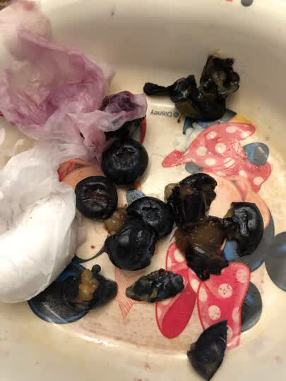 这批次蓝莓坏果太多,.