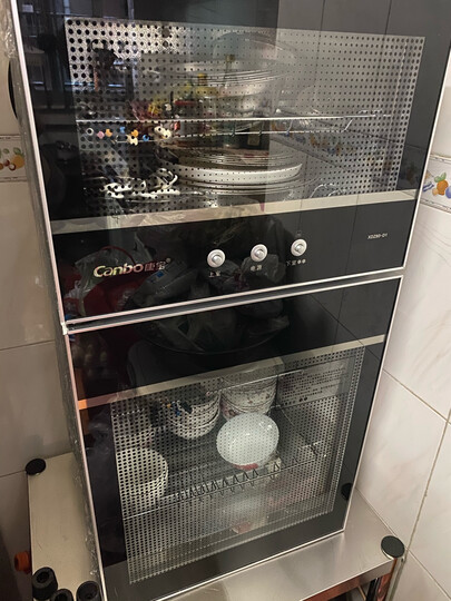 [晒单帖]帮家人买的消毒碗柜,开始以为能挂的,原来.