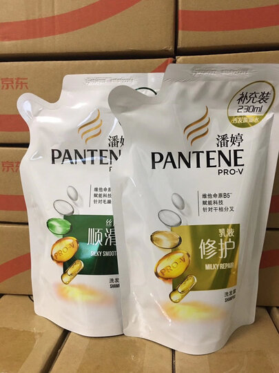 滑洗发水500ml*2 护发素400ml送230ml洗发水补充装 新旧包装随机发货