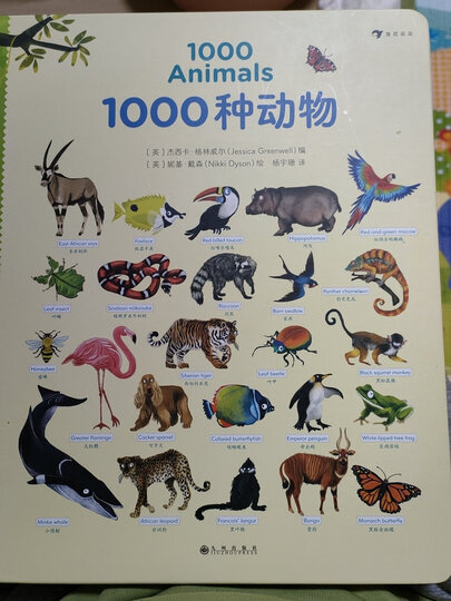 1000种动物(英语单词大书姊妹出版物,生动插图描绘1000种动物)浪花