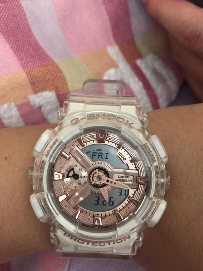 卡西欧gma-s110sr-7a:"不错,就是包装有点low,像假表,但是相信京东"