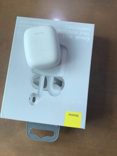 倍思tws真无线蓝牙耳机w04:"帮同事买的,很喜欢,连接速度很快,音质