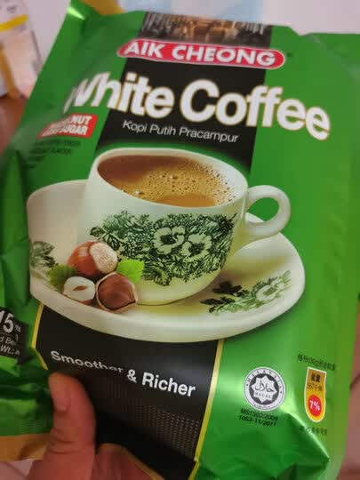马来西亚进口 益昌3合1(减少糖)速溶白咖啡粉 冲调饮品 15条600g一直