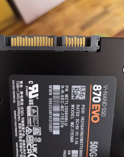 三星870 evo:"家里笔记本坏了,没办法,家里人太粗糙,不适合用这些东西