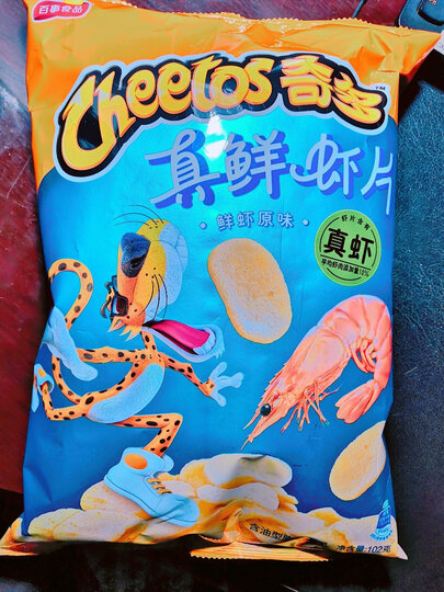 奇多虾片:"味道很鲜,虾味很浓,很大一包.