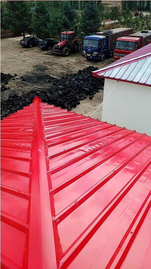 千居美彩钢瓦翻新防锈漆:"哎呀效果太好了.很喜欢大红这个颜色.