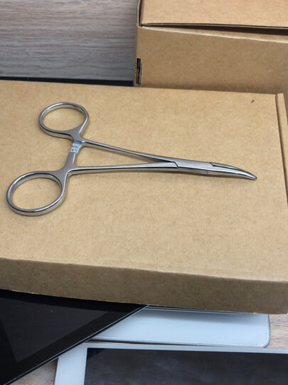 弯直止血钳医用宫颈阑尾钳子医用实验外科练习宠物拔毛 弯止血钳12