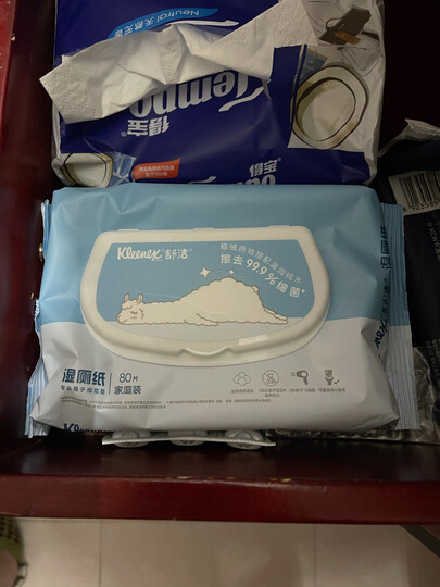 舒洁(kleenex)湿厕纸 40片家庭装 擦除99.