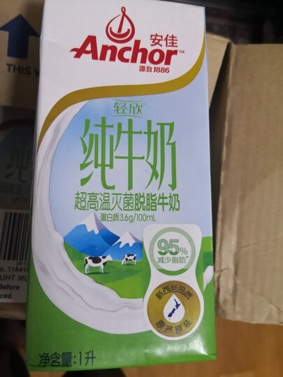 食品饮料  进口食品  牛奶乳品  安佳(anchor)  安佳低脂牛奶uht .