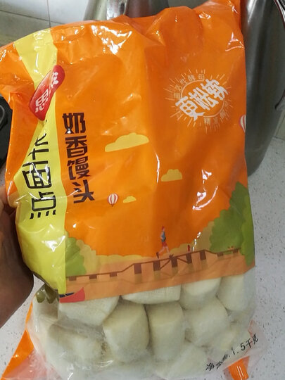 思念思念中华面点奶香馒头1500g*1袋:"好大的一包啊,能吃好久,真的很