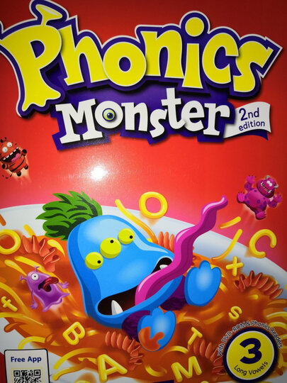 自然拼读教材phonics monster第二版学生书 练习册 光盘 挂图 读物